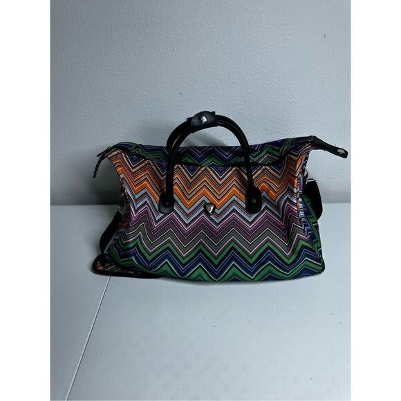 Calpak Duffel Weekend Bag Orange Green See Description - Picture 2 of 15